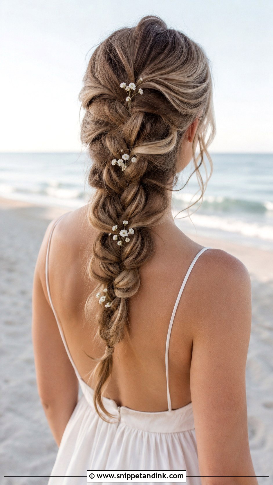 Relaxed French Braid - Snippet and Ink - 20 Beach Wedding Guest Hairstyles