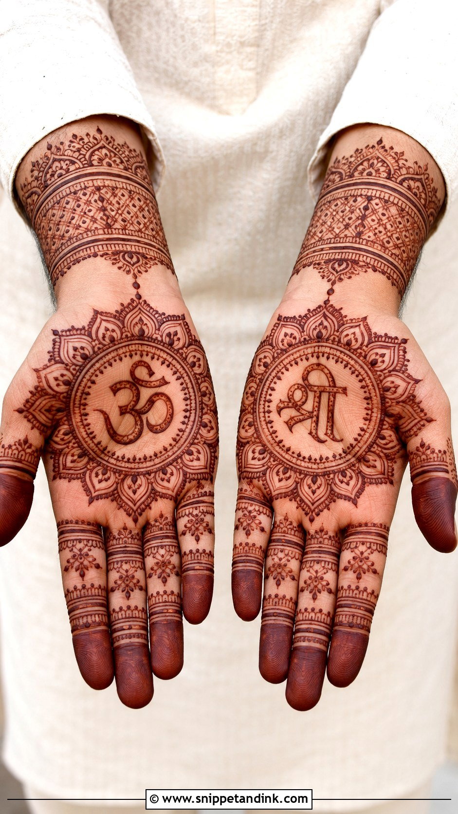 Religious Groom Mehndi Design - Snippet and Ink - 30 Groom Mehndi Design Ideas
