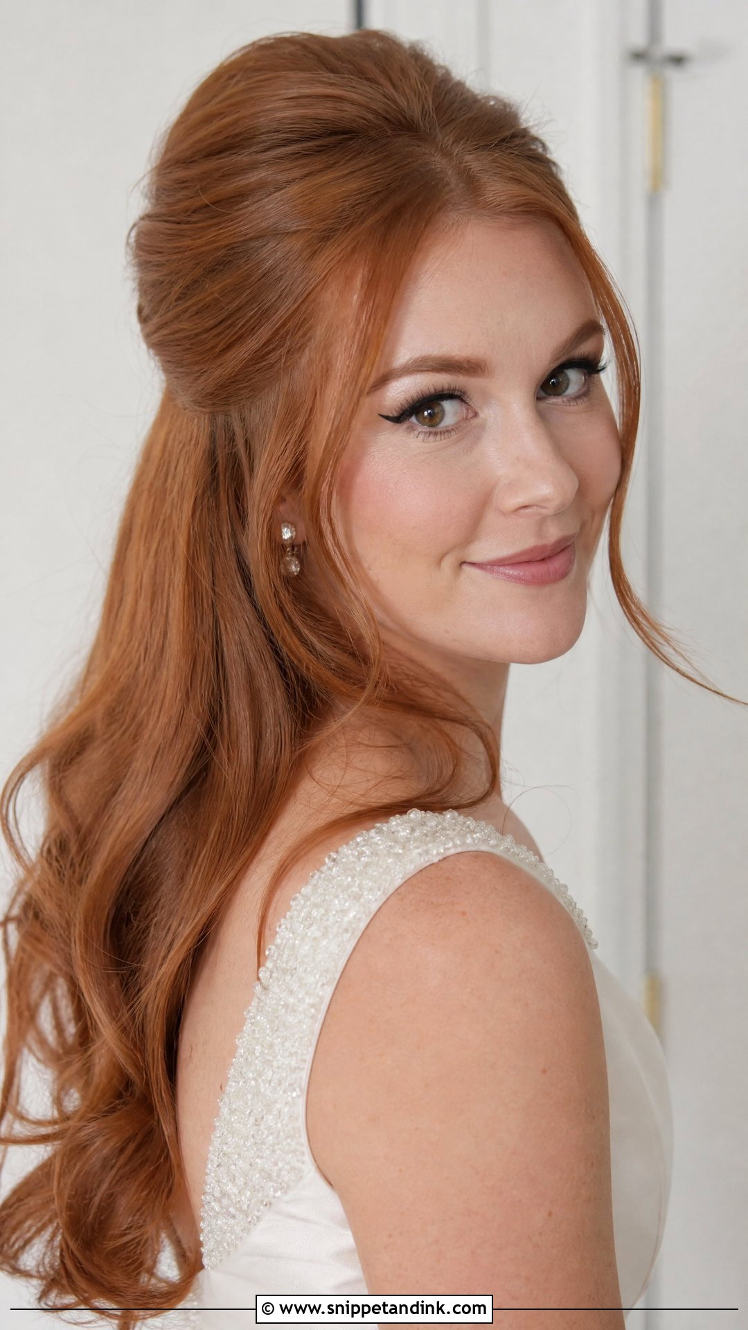 Retro Beehive Half Updo - Snippet and Ink - 20 Classic Bride Hairstyles