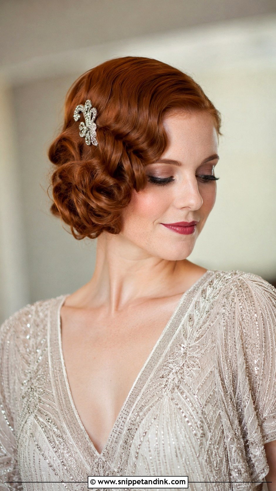 Retro Bob With Side Curls - Snippet and Ink - 25 Wedding Hair Styles Short Hair