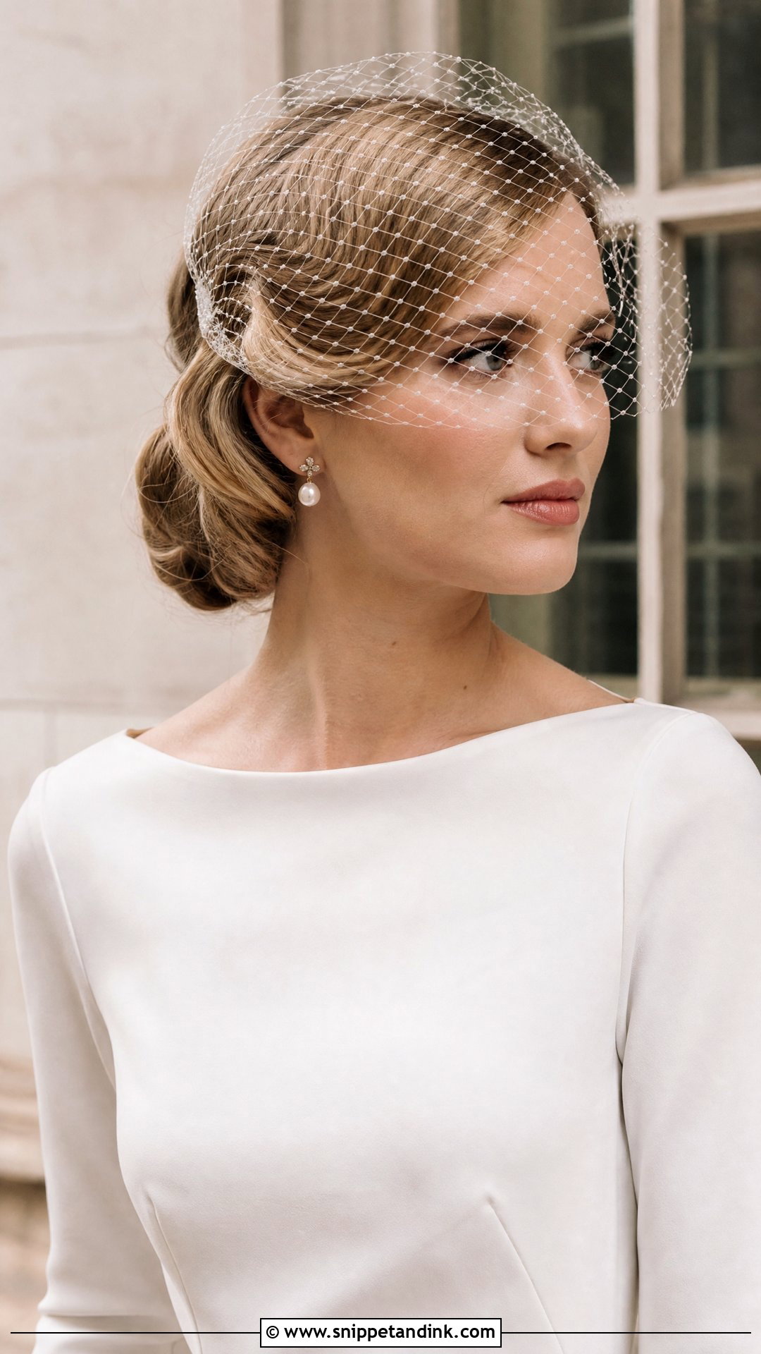 Retro Bridal Hair With Birdcage Veil - Snippet and Ink - 20 Retro Bridal Hair Ideas