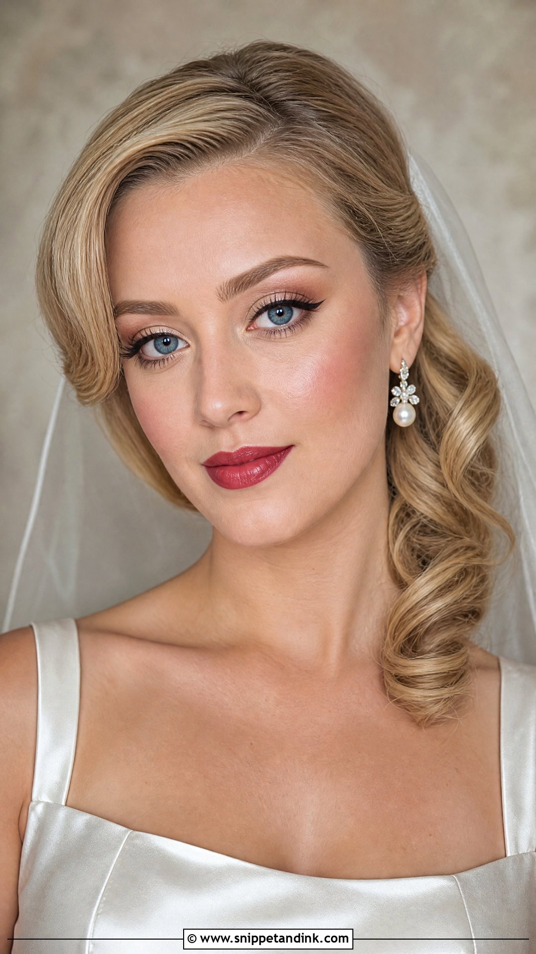 Retro Bridal Makeup For Blue Eyes - Snippet and Ink - 20 Retro Wedding Makeup Ideas