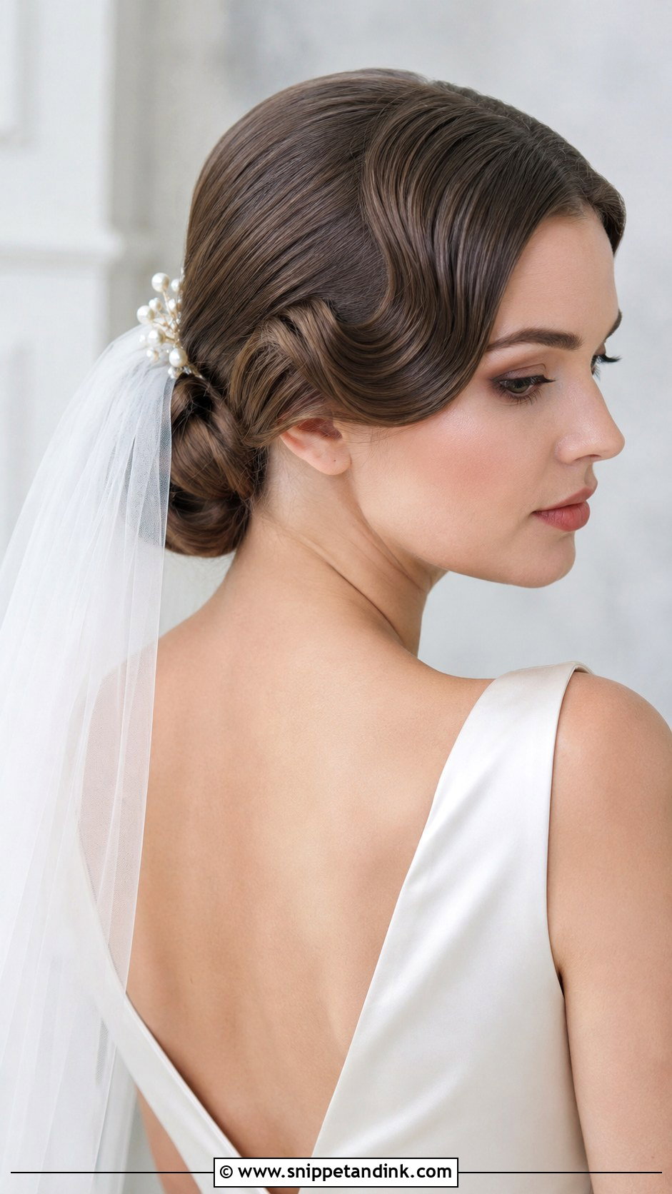 Retro Bride Low Chignon - Snippet and Ink - 15 Retro Bride Hairstyles