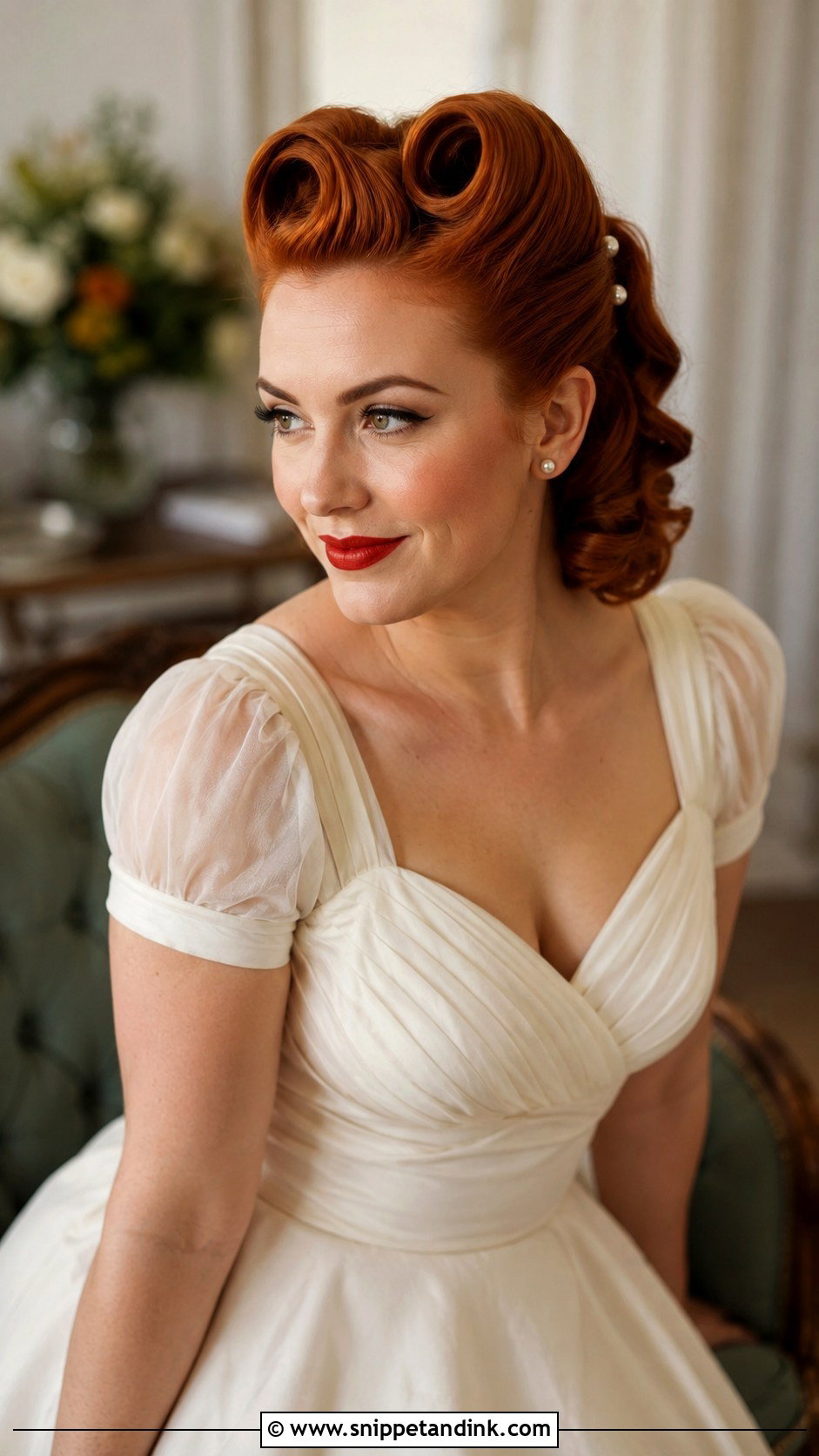 Retro Bride Victory Rolls - Snippet and Ink - 15 Retro Bride Hairstyles