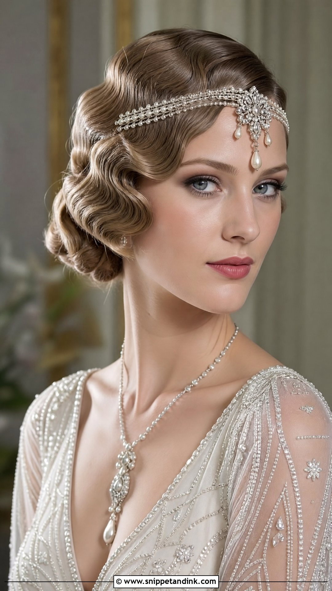 Retro Finger Wave Long Bob - Snippet and Ink - 20 Long Bob Wedding Hairstyles