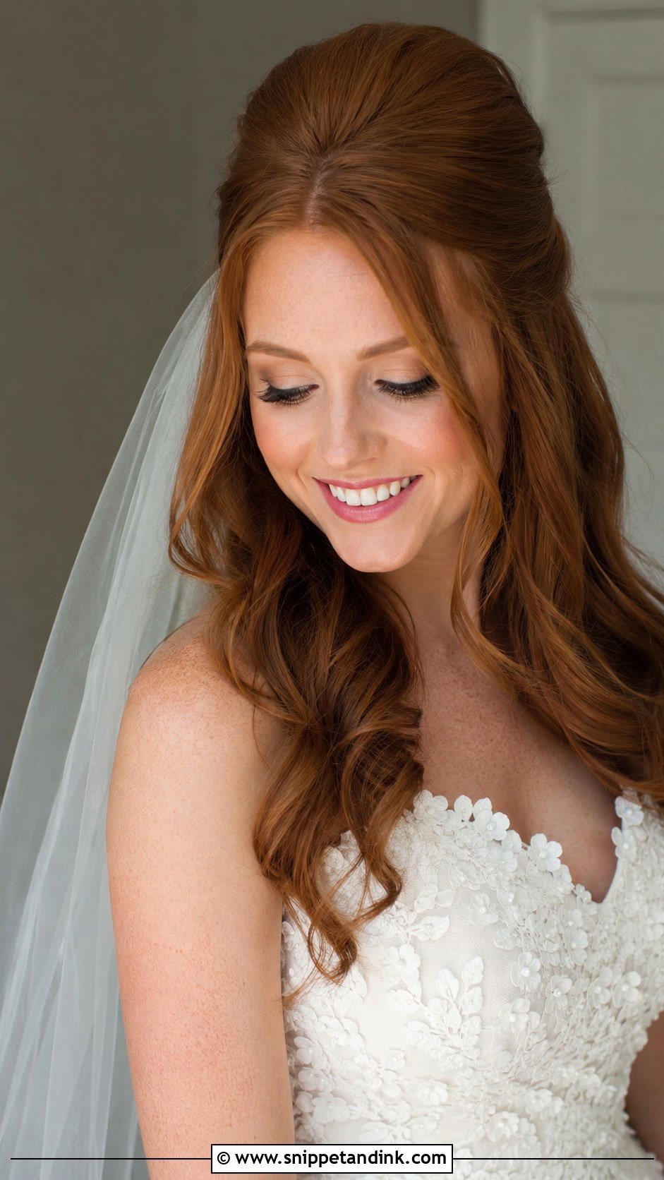 Retro Half Up With Volume - Snippet and Ink - 20 Wedding Hair for Shoulder Length Hair Ideas