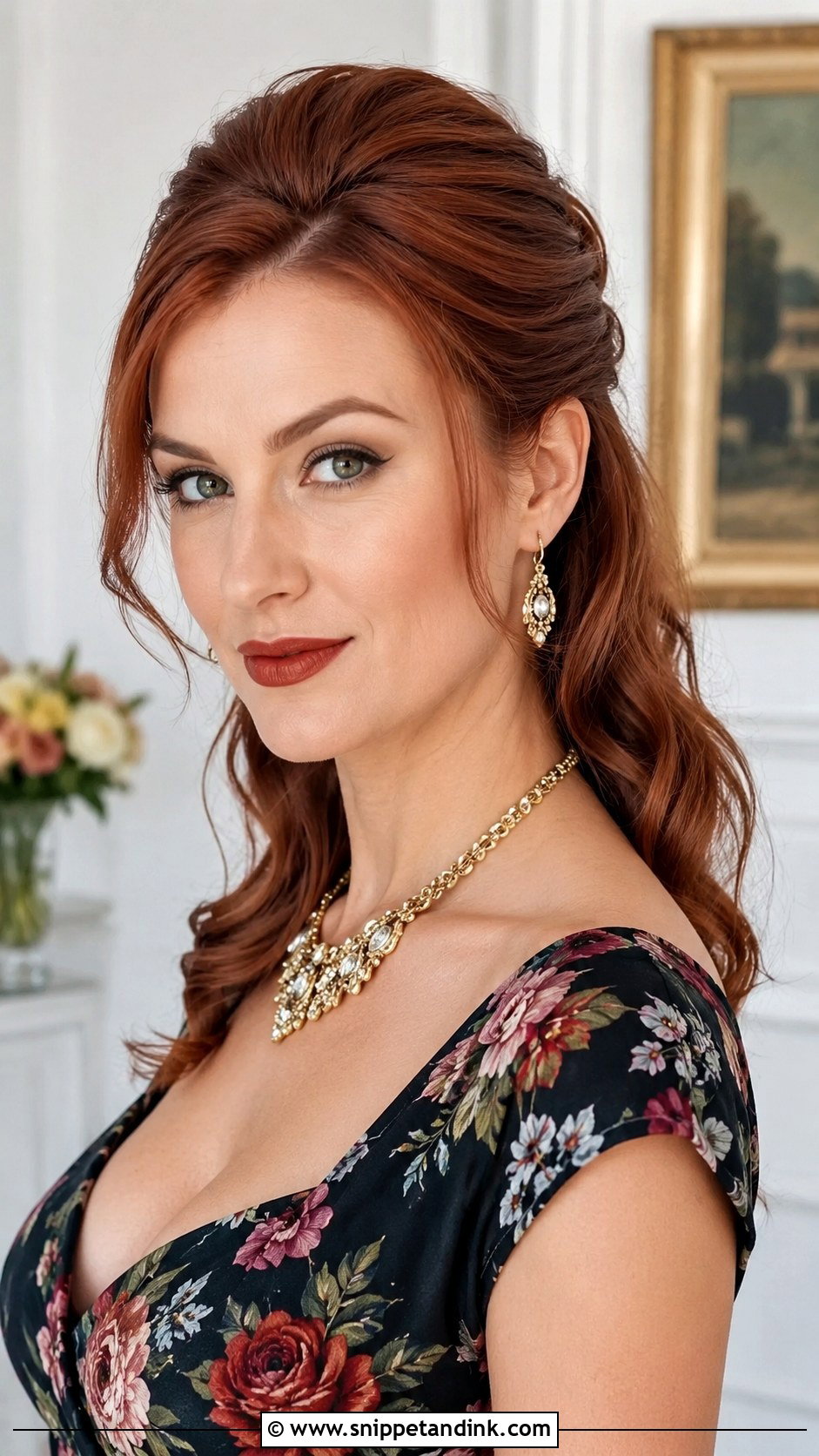 Retro Half Updo With Volume - Snippet and Ink - 20 Rehearsal Dinner Hair for Bride Ideas