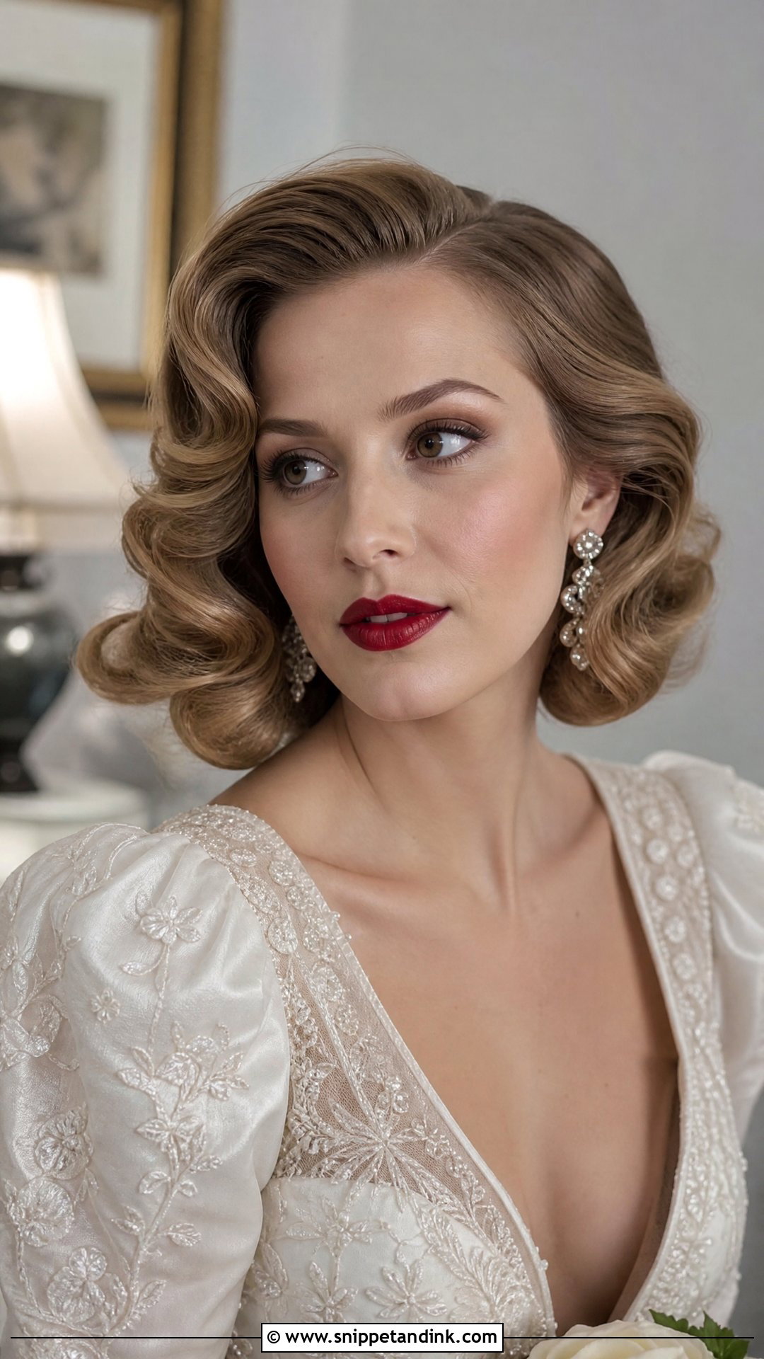 Retro Pin Curl Bob - Snippet and Ink - 20 Formal Bob Hairstyles Wedding