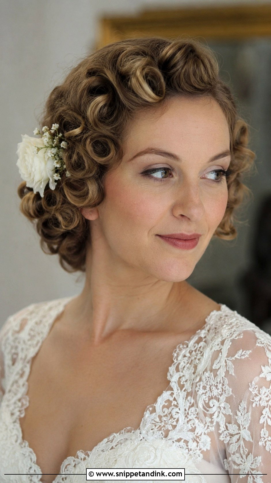 Retro Pin Curls Hairstyle - Snippet and Ink - 25 Vintage Wedding Hairstyles