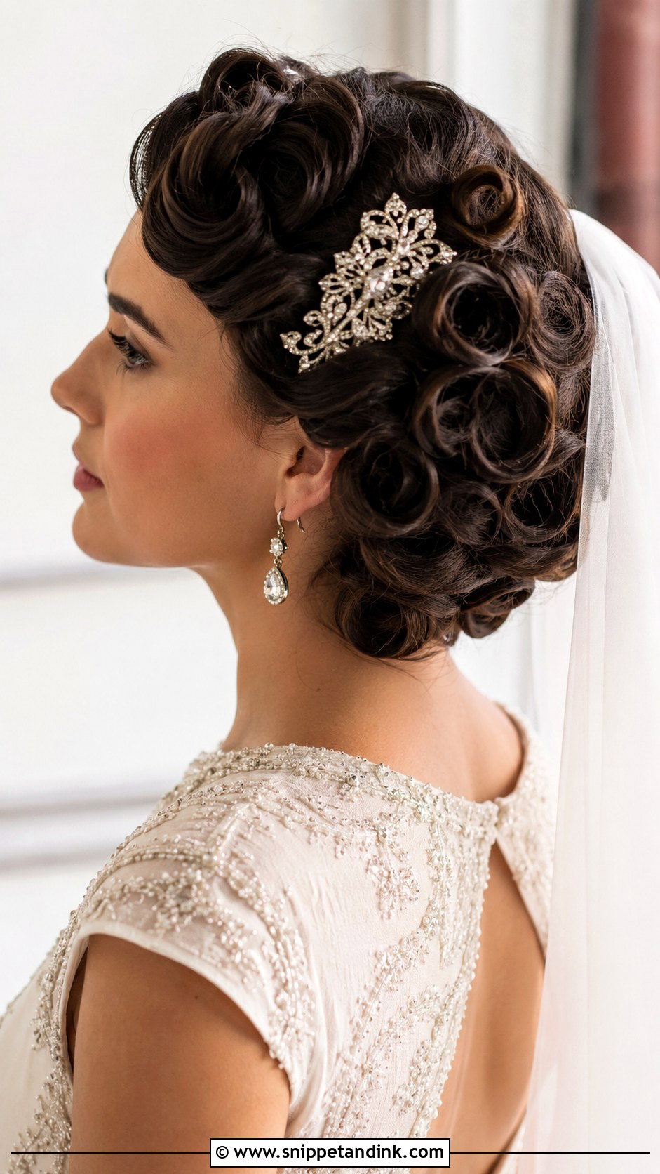 Retro Pin Curls - Snippet and Ink - 20 Bridal Hair Short Length Ideas