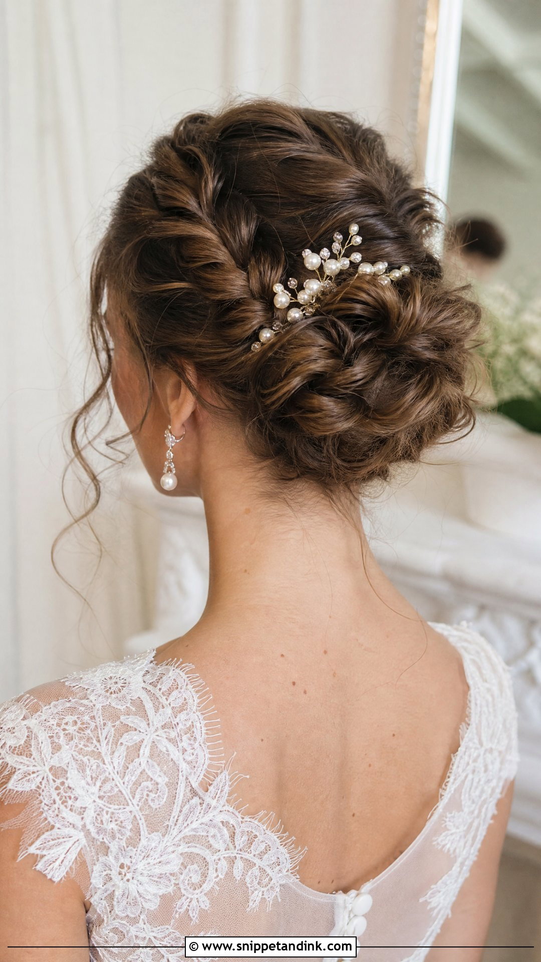 Reverse Braided Bun - Snippet and Ink - 20 Messy Bridal Bun Ideas