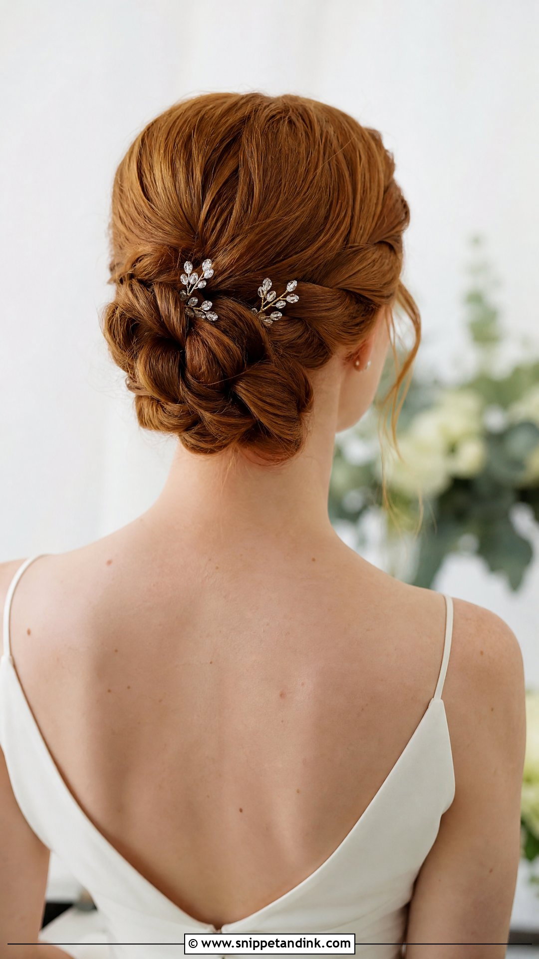 Reverse Braided Low Bun - Snippet and Ink - 20 Bridal Low Bun Hairstyles