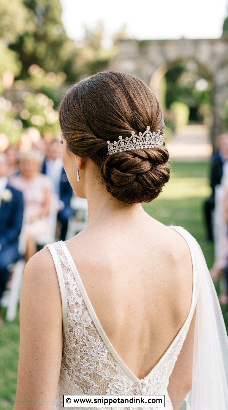 Reverse Crown at the Back - Snippet and Ink - 20 Bride Hairstyles with Crown