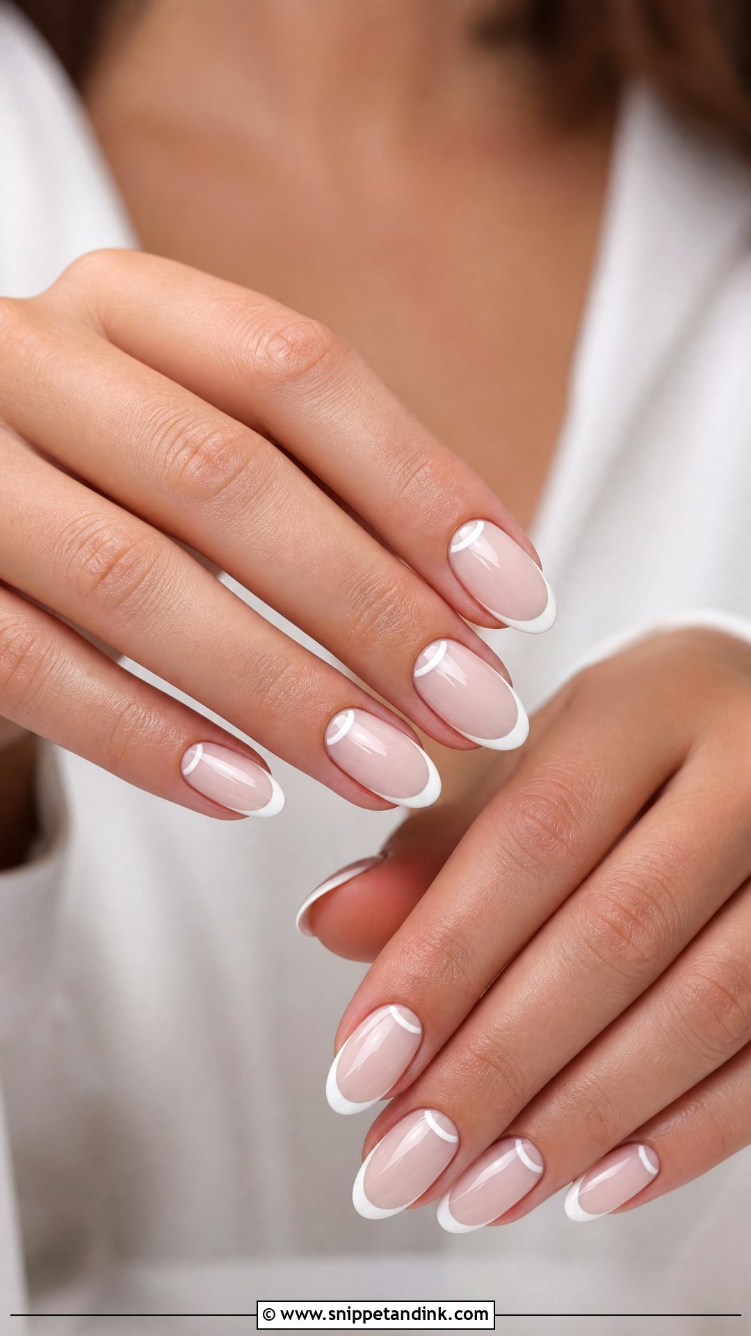 Reverse French Bridal Nails - Snippet and Ink - 25 French Bridal Nails