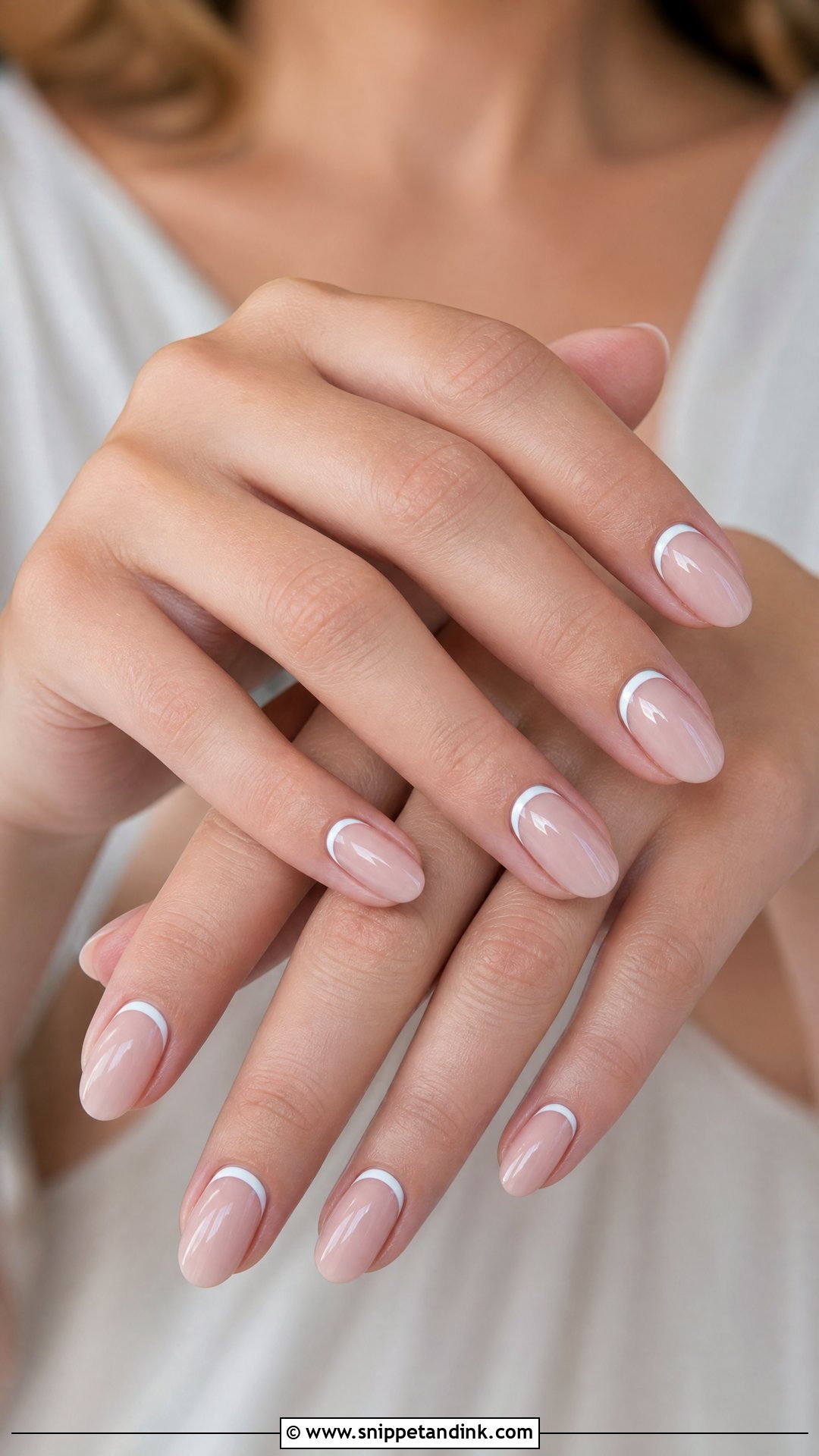 Reverse French Bridal Nails - Snippet and Ink - 25 Bridal Wedding Day Nails for Bride
