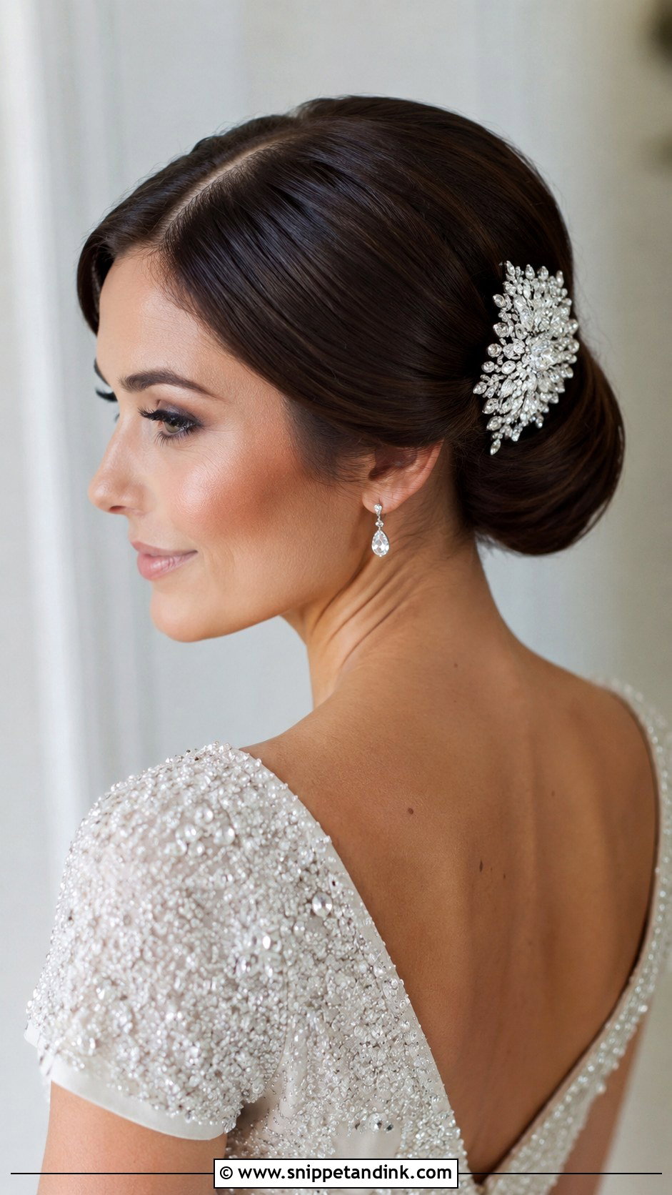 Rhinestone Bridal Hair Clip - Snippet and Ink - 20 Bridal Hair Clips Ideas