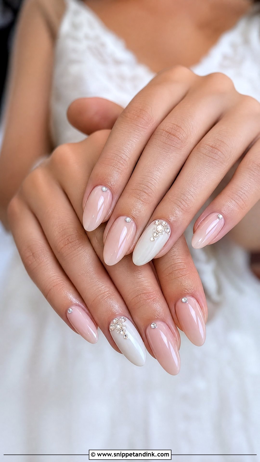 Rhinestone Bridal Nails - Snippet and Ink - 25 Bridal Nail Designs Brides