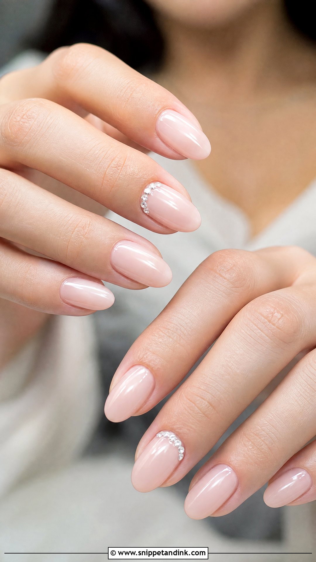 Rhinestone Bridal Nails - Snippet and Ink - 35 Classy Bridal Wedding Nails for Bride