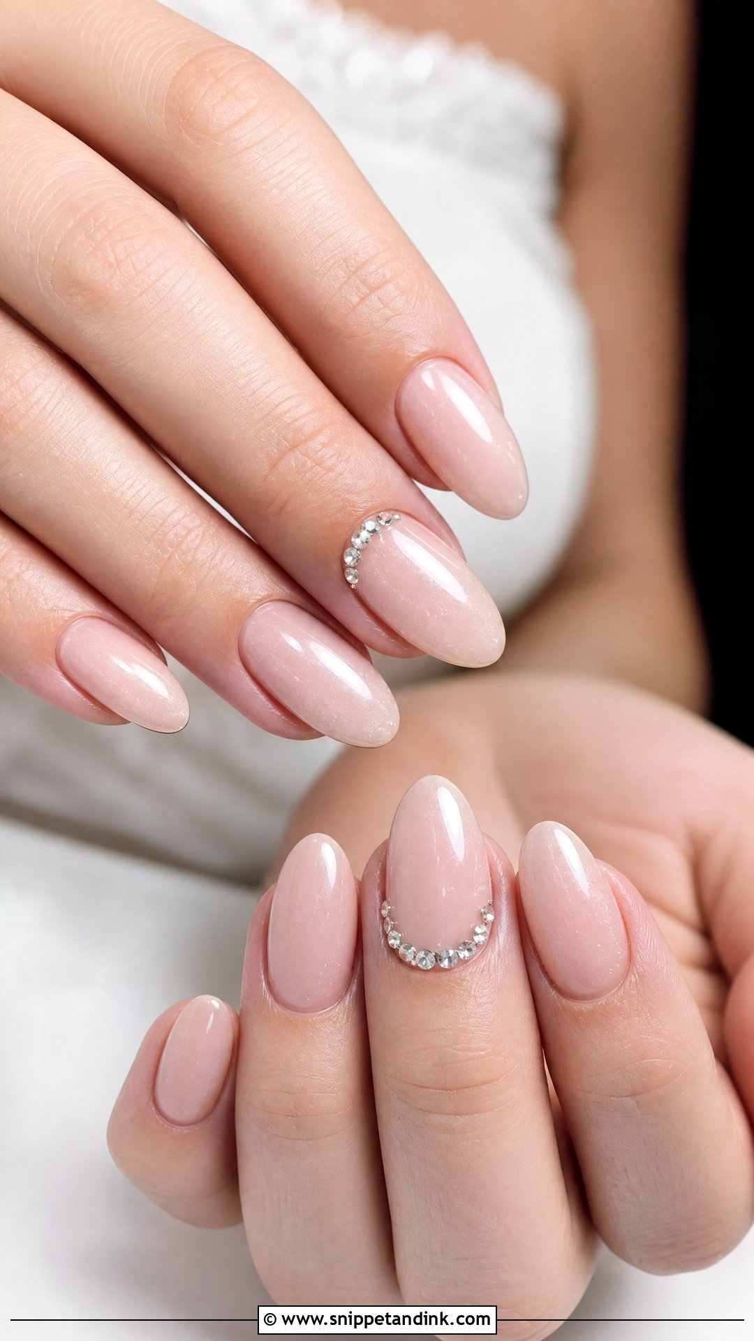 Rhinestone Bridal Nails - Snippet and Ink - 25 Classy Bridal Nails