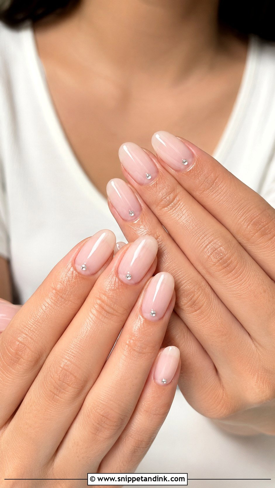 Rhinestone Bridal Press On Nails - Snippet and Ink - 20 Bridal Press on Nails