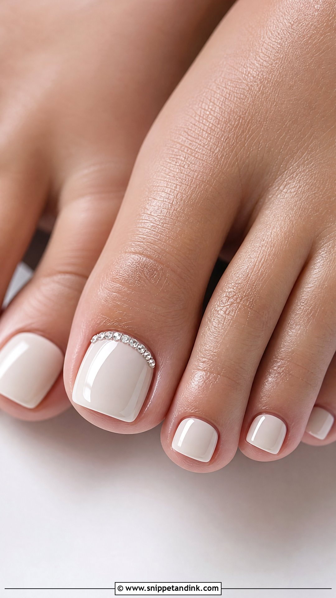 Rhinestone Bridal Toe Nails - Snippet and Ink - 25 Bridal Toe Nails