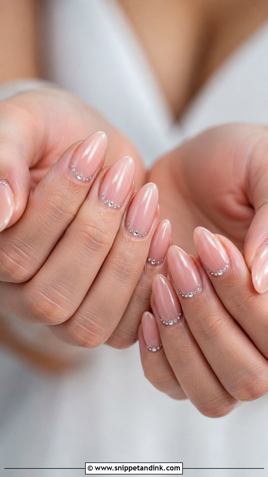 Rhinestone Bride Nails - Snippet and Ink - 20 Wedding Bride Nails Ideas