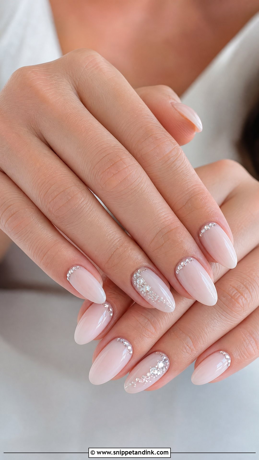 Rhinestone Bride Nails - Snippet and Ink - 25 Brides Nails for Wedding