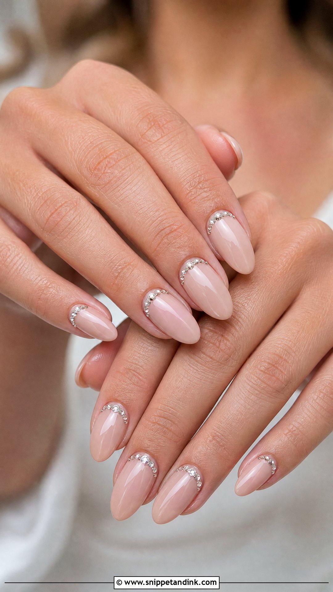 Rhinestone Bride Nails - Snippet and Ink - 35 Bride Nails