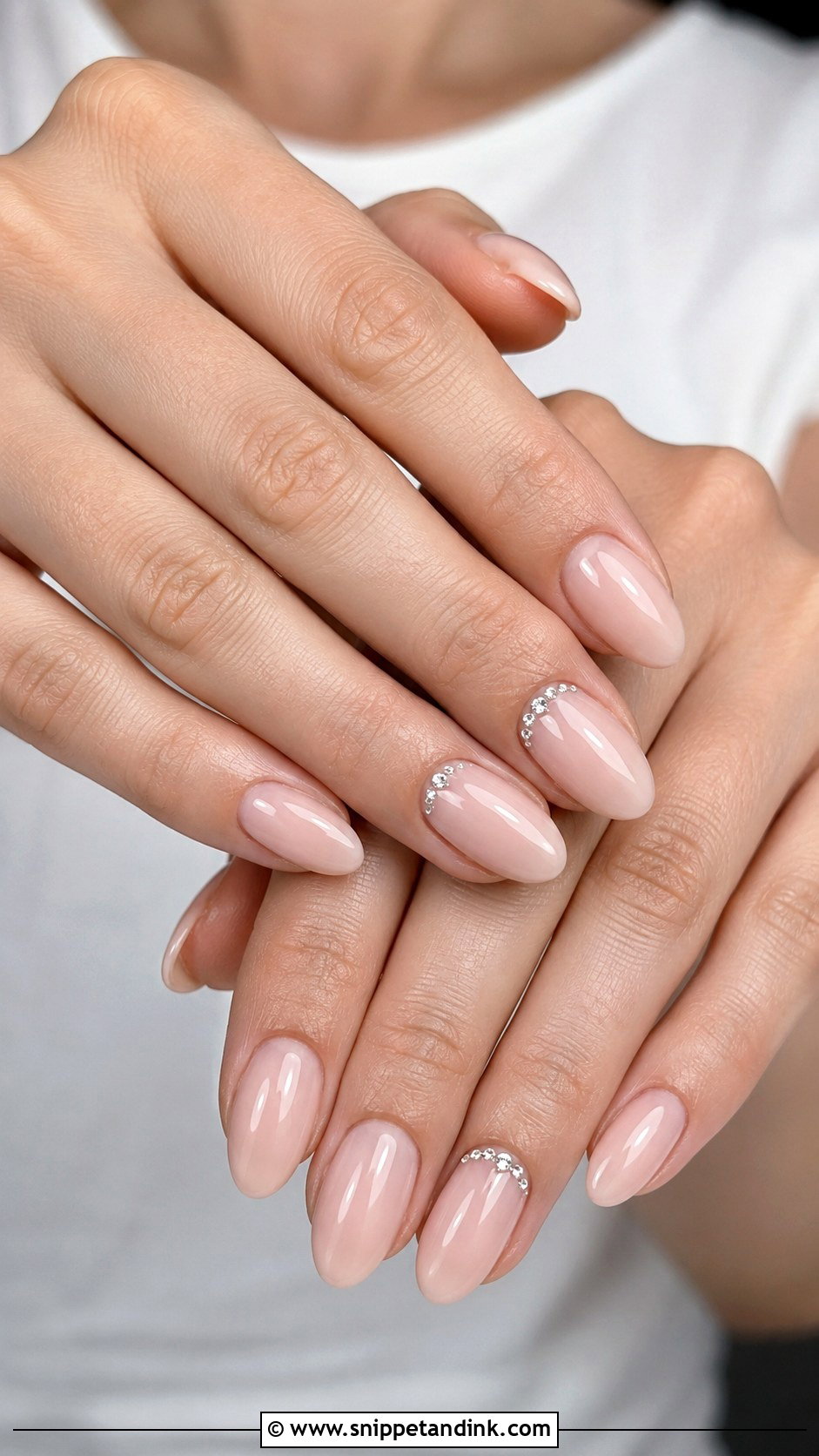 Rhinestone Gel Wedding Nails - Snippet and Ink - 20 Classy Gel Wedding Nails for Bride