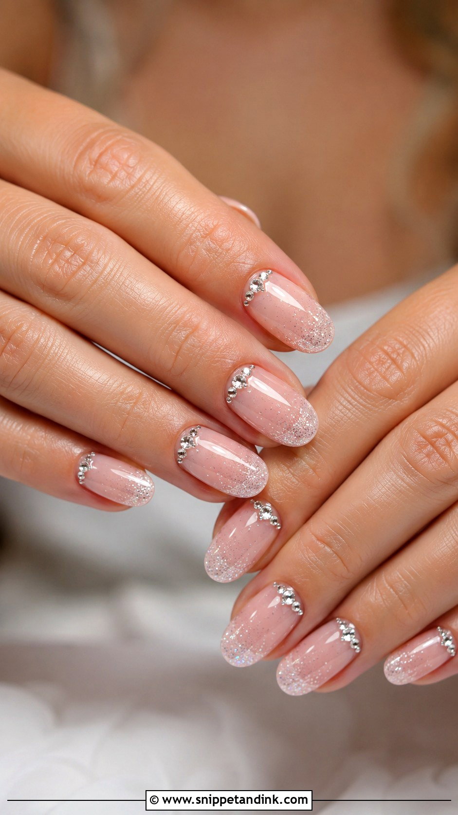 Rhinestone Sparkle Wedding Nails - Snippet and Ink - 20 Sparkle Wedding Nails