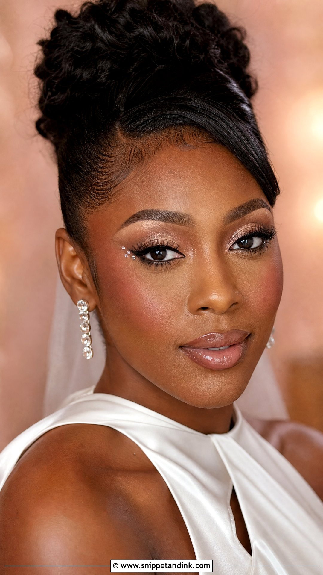Rhinestone Sparkly Wedding Makeup - Snippet and Ink - 20 Sparkly Wedding Makeup Ideas