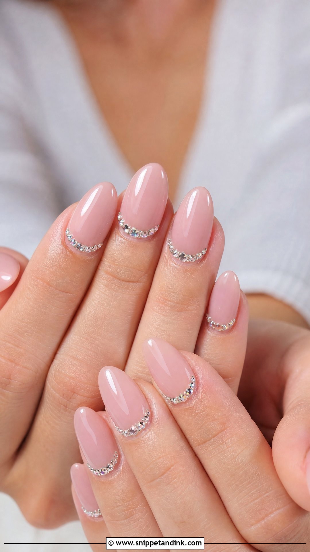 Rhinestone Wedding Acrylic Nails - Snippet and Ink - 25 Wedding Acrylic Nails