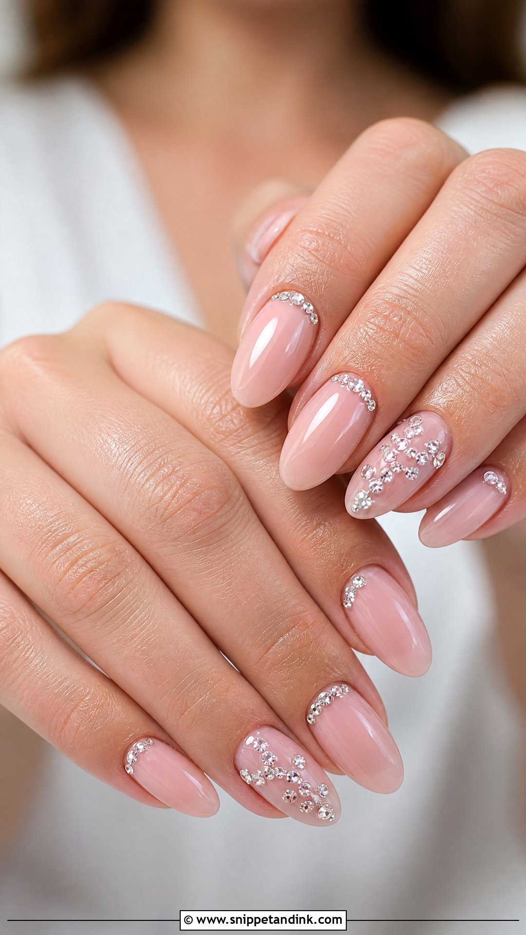 Rhinestone Wedding Nail Extensions - Snippet and Ink - 25 Nail Extension Designs for Wedding