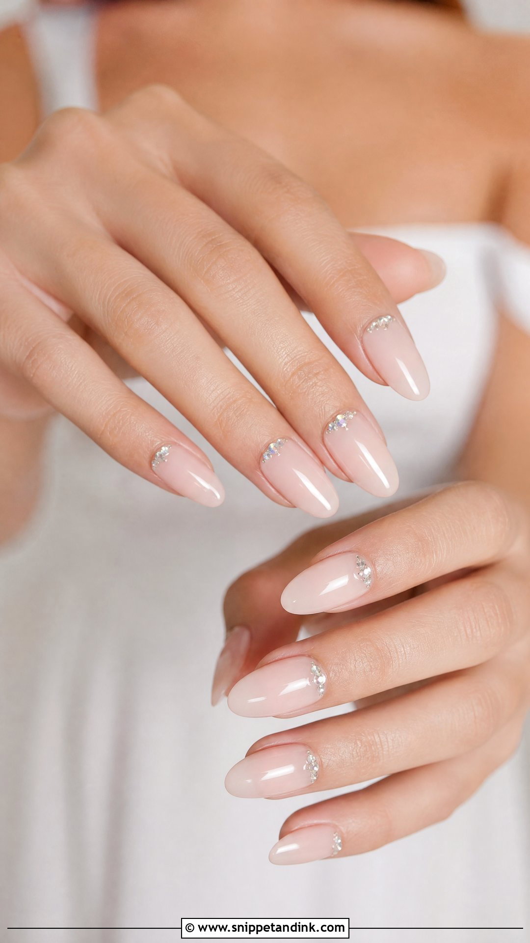Rhinestone Wedding Nail Extensions - Snippet and Ink - 20 Nail Extensions for Wedding Ideas