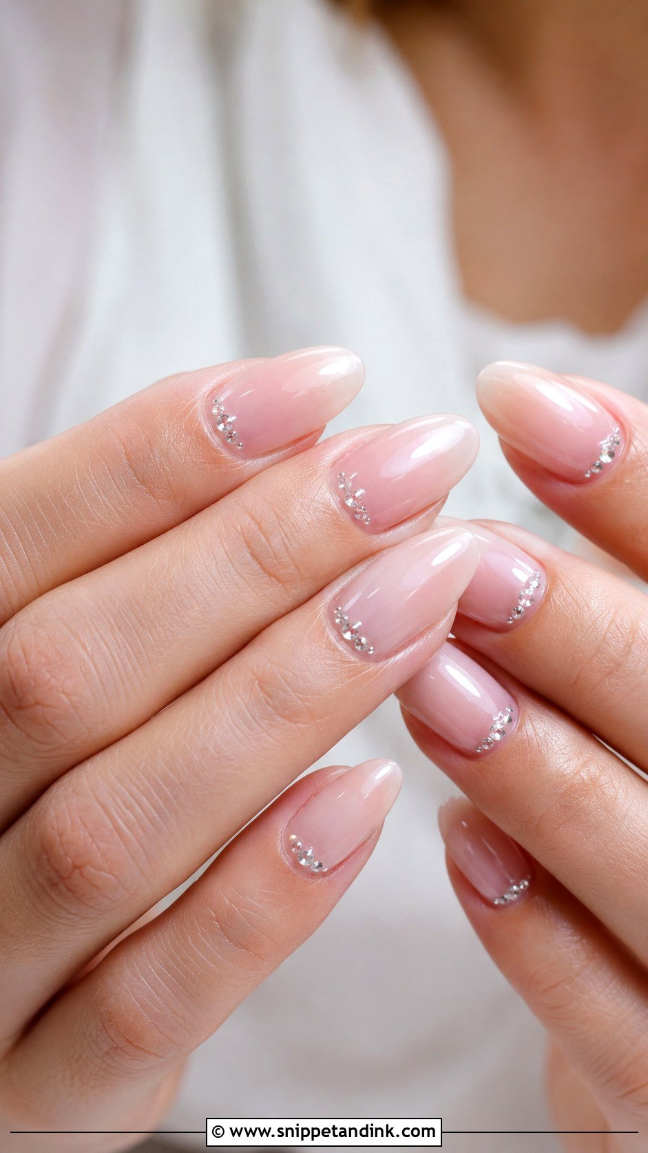 Rhinestone Wedding Nails - Snippet and Ink - 20 Wedding Nails Inspo for Bride