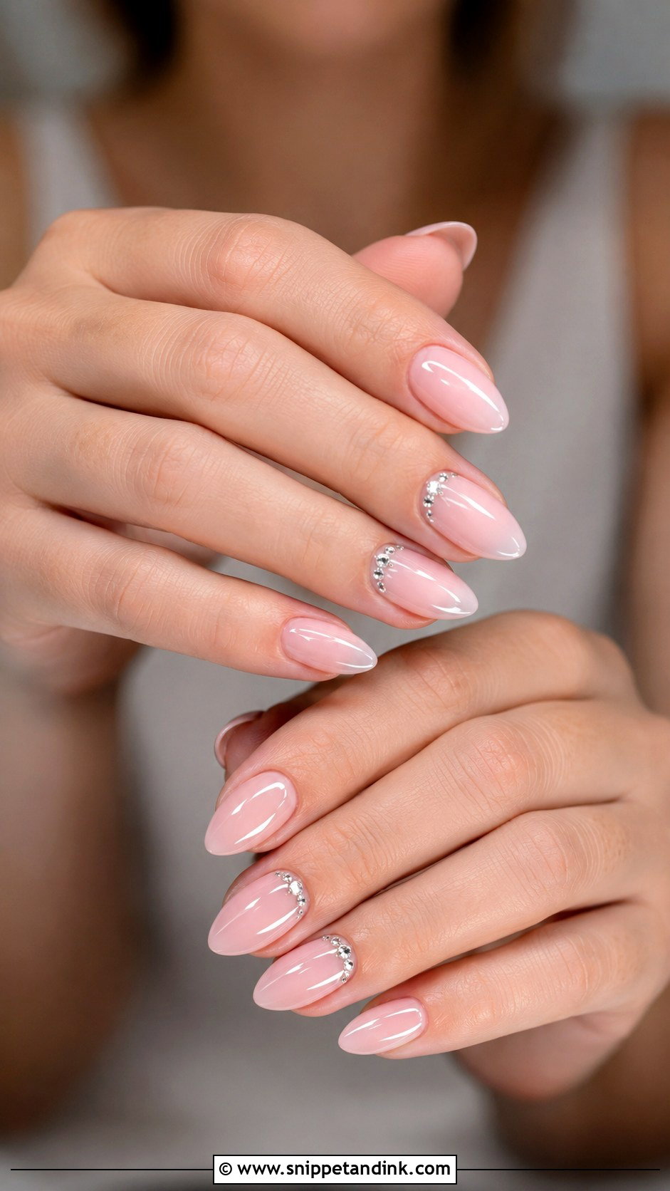 Rhinestone Wedding Nails - Snippet and Ink - 30 Elegant Wedding Nails for Bride