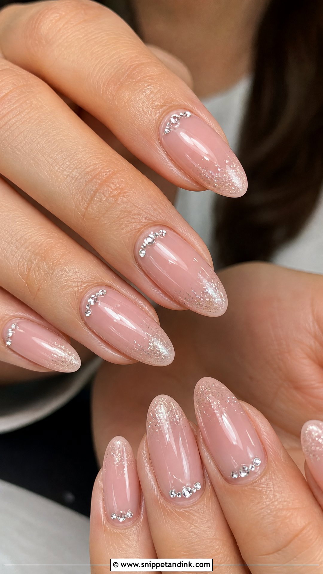 Rhinestone Wedding Nails - Snippet and Ink - 35 Nails for Wedding