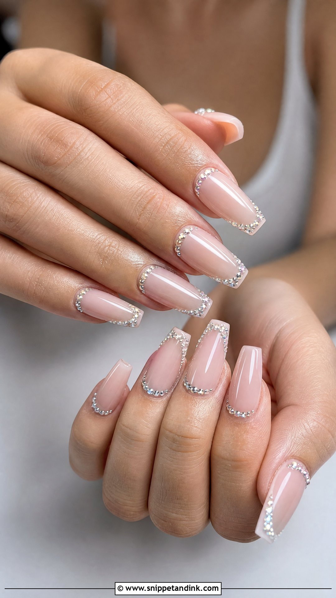 Rhinestone Wedding Nails - Snippet and Ink - 35 Wedding Nails Design