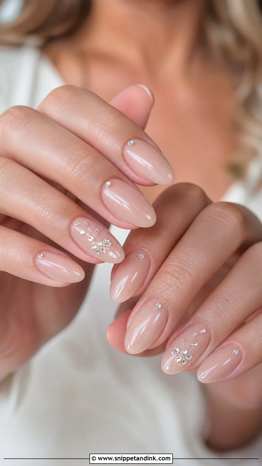 Rhinestone Wedding Nails - Snippet and Ink - 25 Nails Design for Wedding
