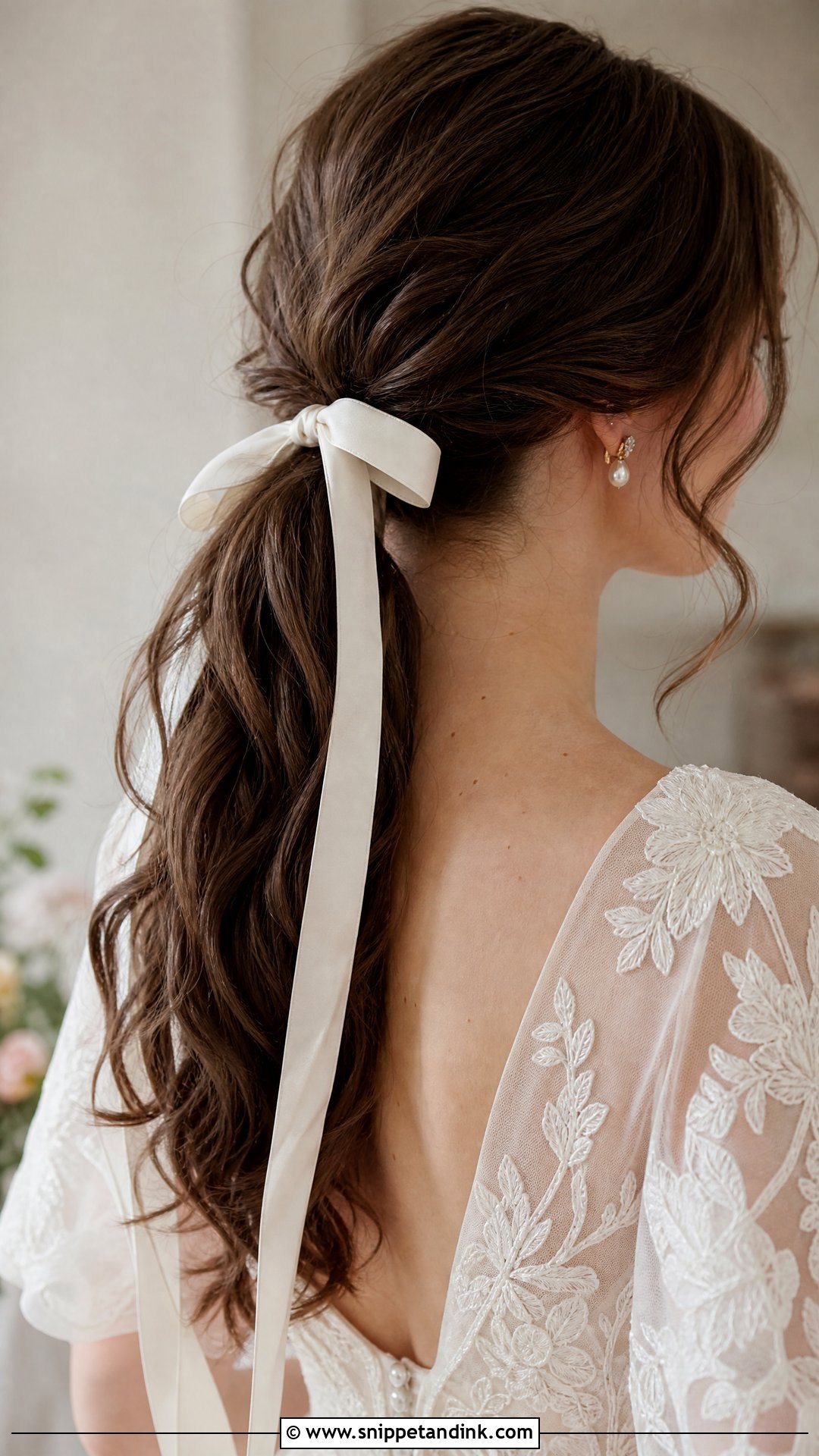 Ribbon Bridal Ponytail - Snippet and Ink - 15 Bridal Hairstyle Ponytail Ideas