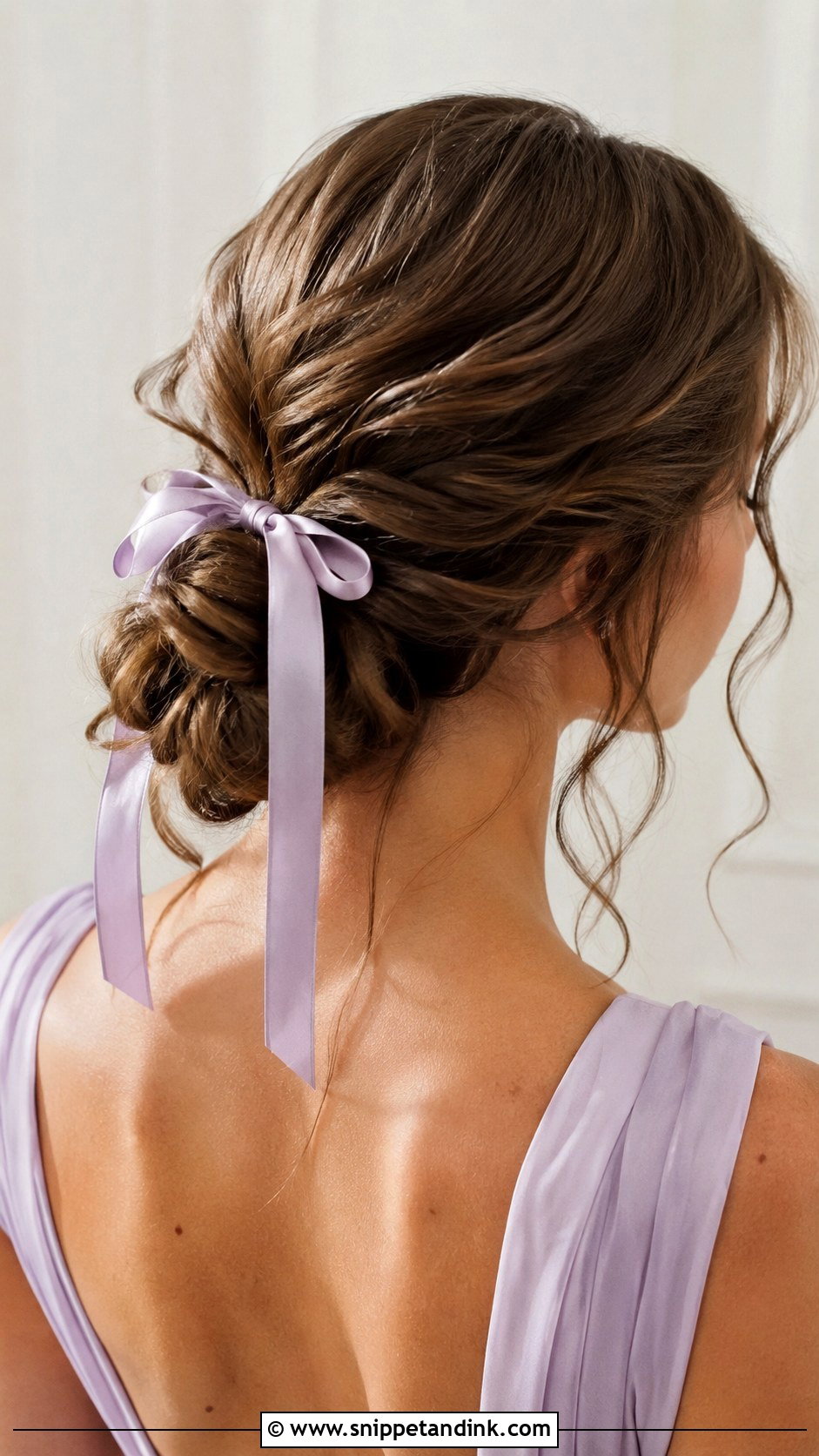 Ribbon Bun Bridesmaid Updo - Snippet and Ink - 20 Updo for Wedding Bridesmaid Ideas