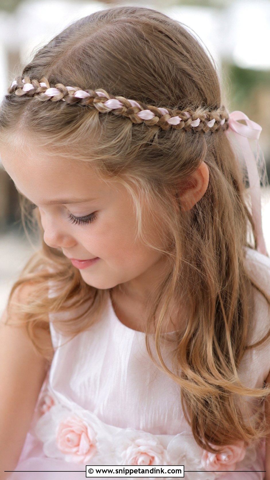 Ribbon Wrapped Braid - Snippet and Ink - 25 Toddler Wedding Hair Ideas
