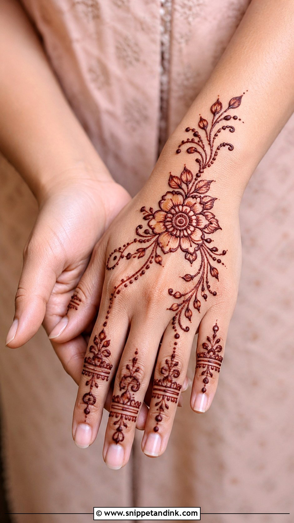 Right Hand Beginner Mehndi Design - Snippet and Ink - 35 Right Hand Mehndi Design Ideas