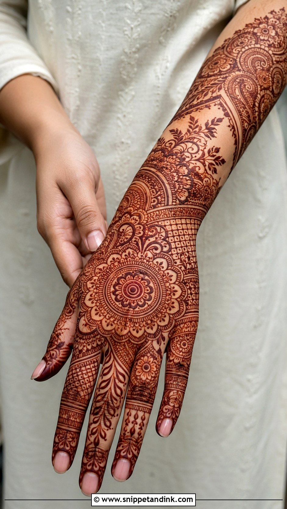 Right Hand Front Mehndi Design - Snippet and Ink - 35 Right Hand Mehndi Design Ideas