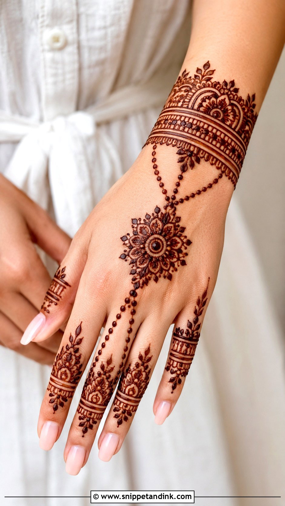 Right Hand Jewelry Mehndi Design - Snippet and Ink - 35 Right Hand Mehndi Design Ideas