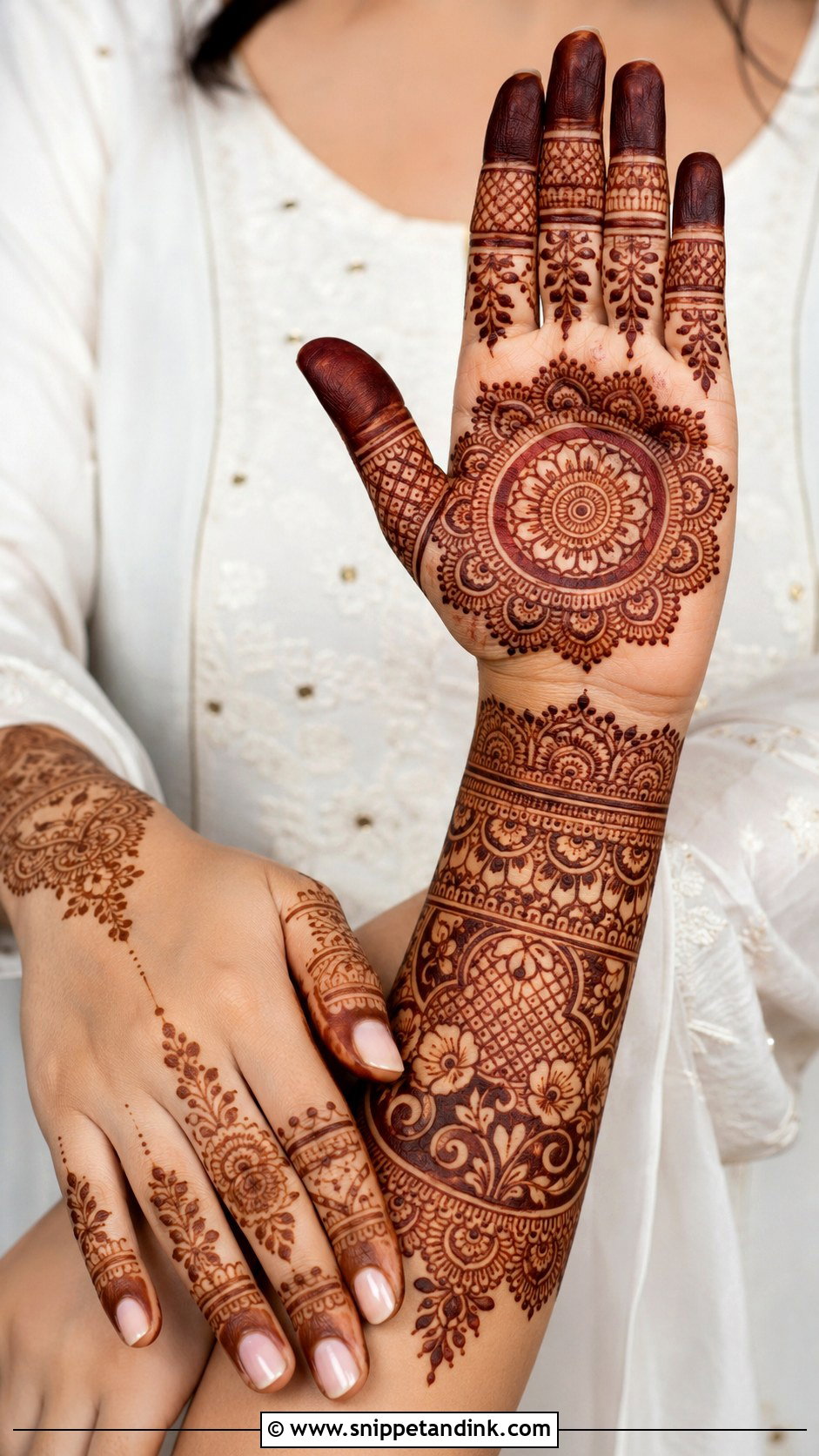 Right Hand Karwa Chauth Mehndi Design - Snippet and Ink - 35 Right Hand Mehndi Design Ideas