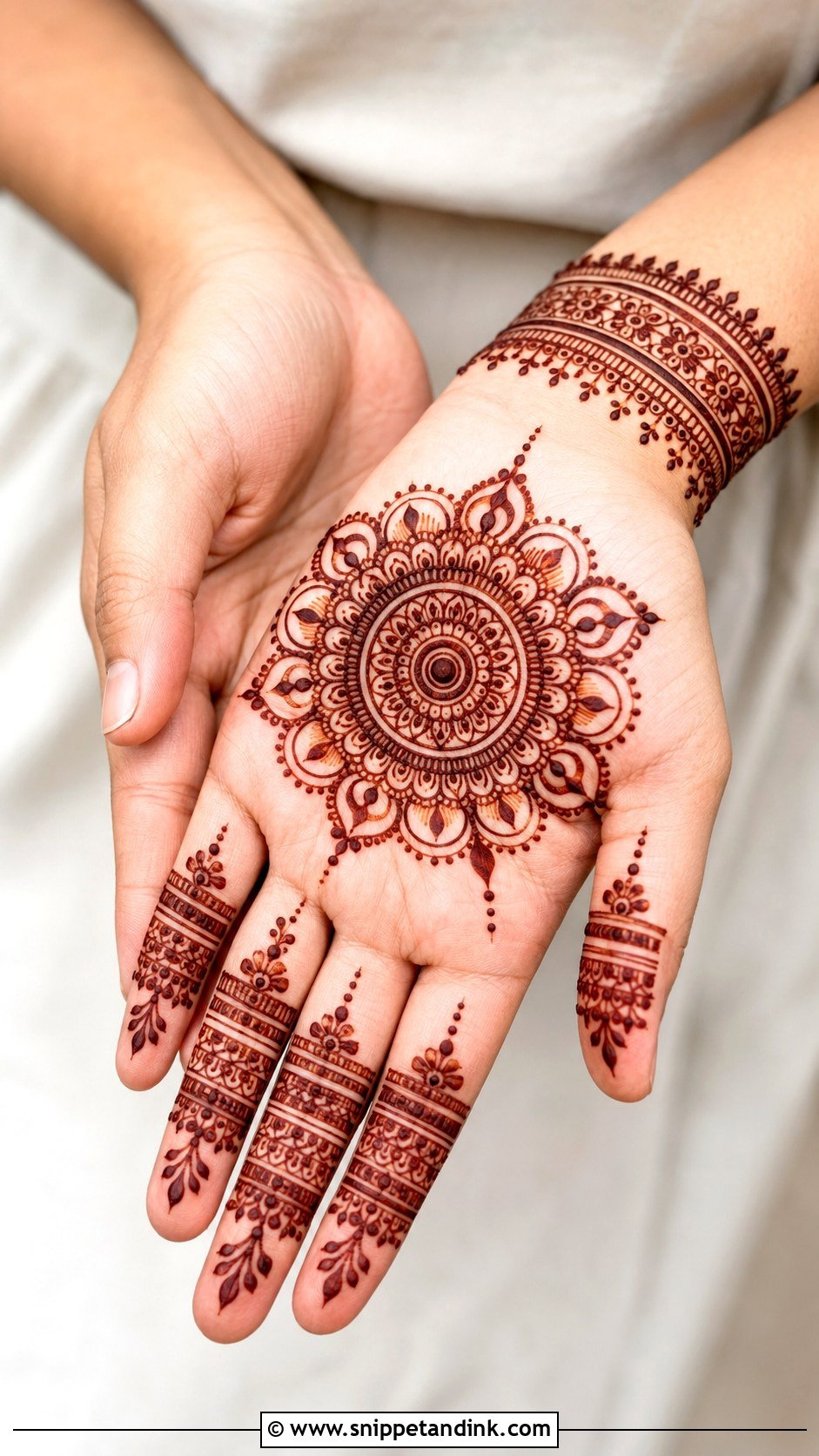 Right Hand Mandala Mehndi Design - Snippet and Ink - 35 Right Hand Mehndi Design Ideas