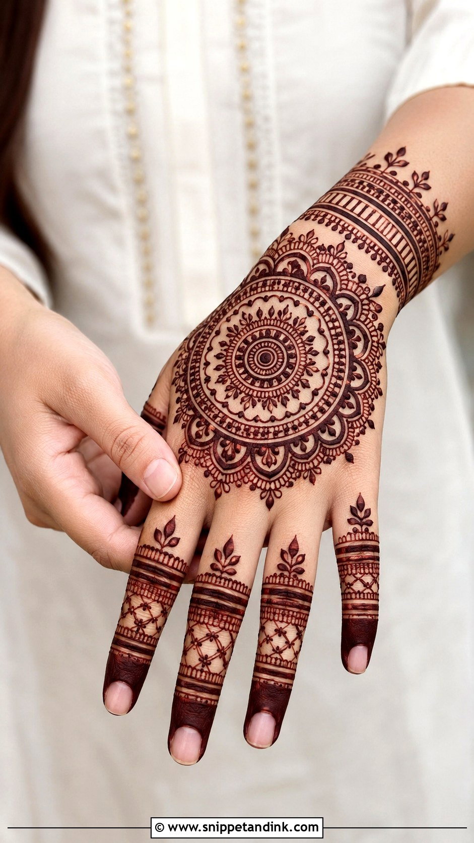 Right Hand Modern Mehndi Design - Snippet and Ink - 35 Right Hand Mehndi Design Ideas