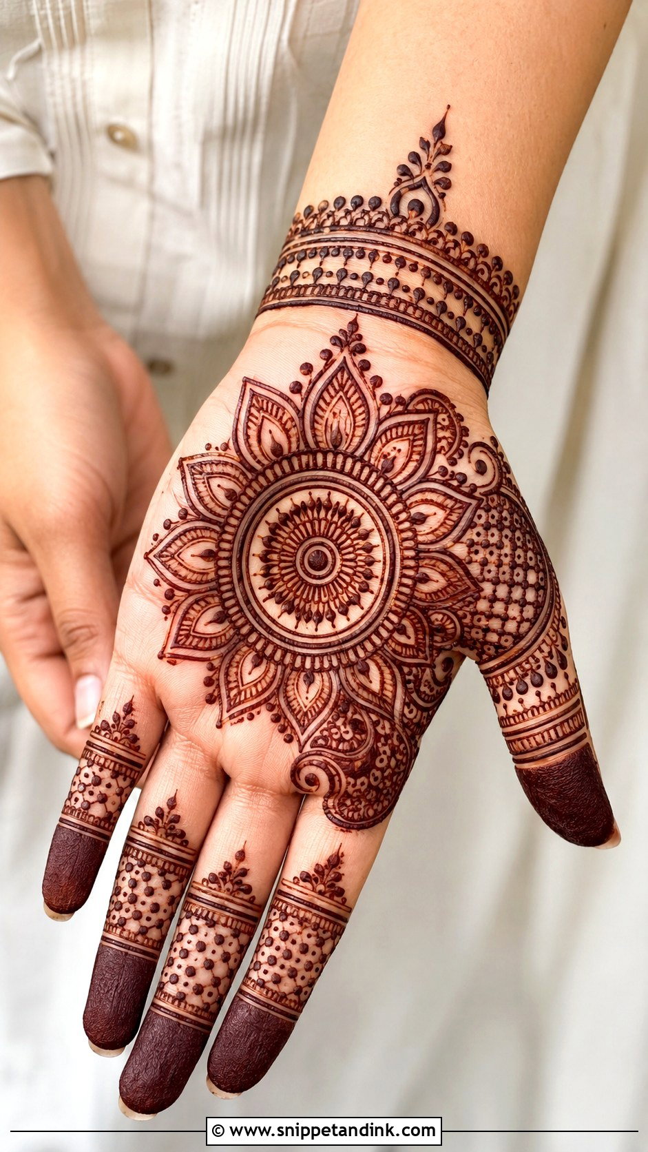 Right Hand Palm Mehndi Design - Snippet and Ink - 35 Right Hand Mehndi Design Ideas