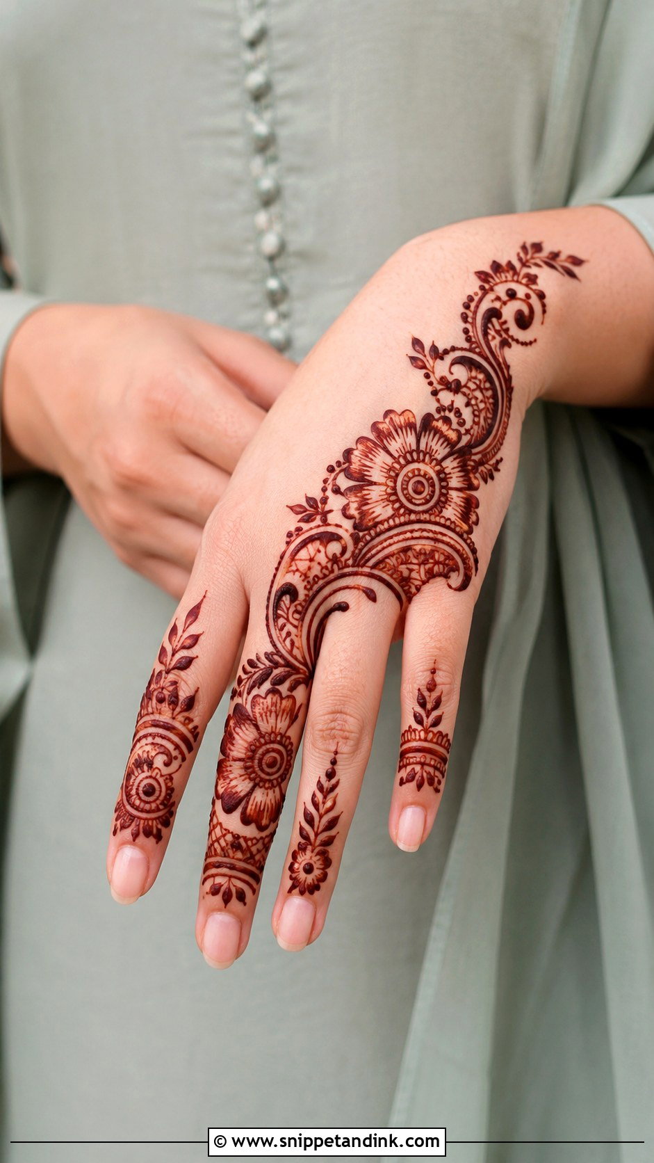 Right Hand Simple Mehndi Design - Snippet and Ink - 35 Right Hand Mehndi Design Ideas